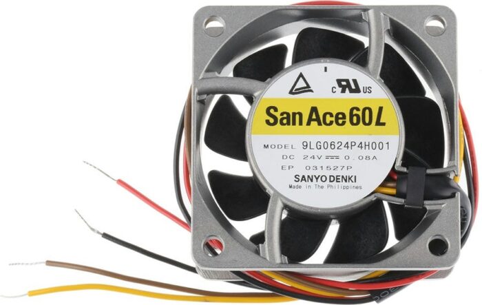 8006914162 9LG0624P4H001, Fan Tubeaxial 24VDC Square - 60mm L x 60mm H Ball 27.5 CFM (0.770m³/min) 4 Wire Leads Hirschmann — изображение 3