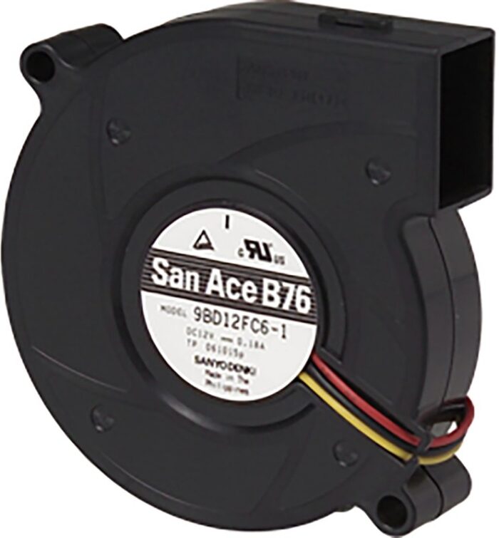 8023292143 Вентилятор Sanyo Denki San Ace B76 9BD12SC6-1 12V DC 0.28A 76x20 3pin Hirschmann — изображение 4