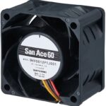 8007257368 9HV0612P1J0011, DC Fans DC Axial Fan, 60x60x38mm, 12VDC, High Static Pressure, Ribless, 4xWire, Tach/PWM Hirschmann