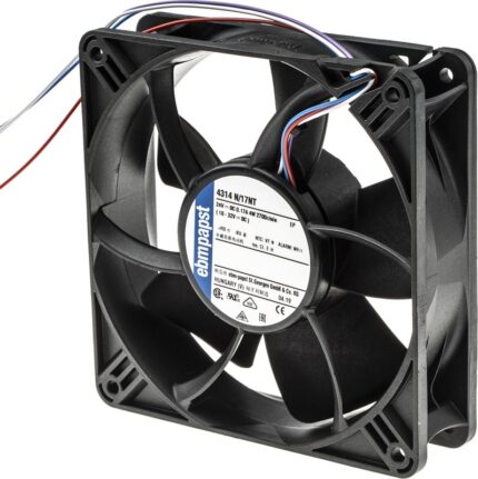 8009908408 4314N/17NT, 4300 N - S-Panther Series Axial Fan, 24 V dc, DC Operation, 187m³/h, 4W, 119 x 119 x 32mm Hirschmann