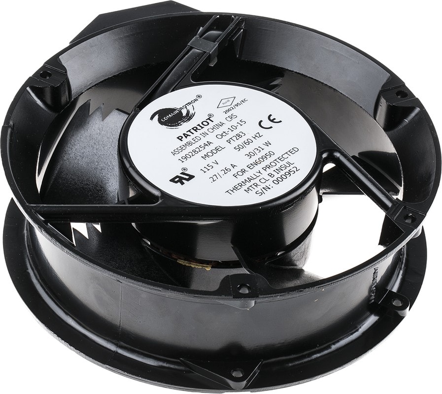 doc032815900 8002719753 PT2B3 19028254A, Patriot Series Axial Fan, 115 V ac, AC Operation, 400m³/h, 31W, 260mA Max, 171.4 x 50mm Hirschmann — изображение 1