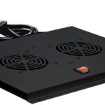 8022380090 SKAT TB Fan 2/600-B-TOP Вентиляторный модуль на 2 элемента потолочный для напольных шкафов с глубиной 600 мм, черный Hirschmann