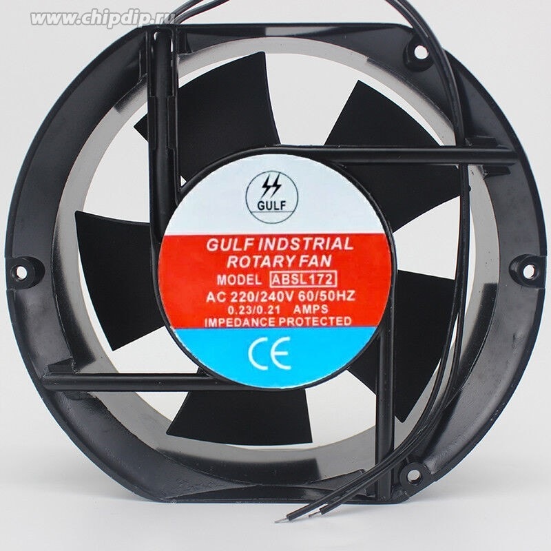 doc032926344 8008975027 Bентилятор GULF Industrial Rotaty Fan ABSL172 110/120V 60/50hz 0.45/0.55A 2pin 172x150x51 Hirschmann — изображение 1