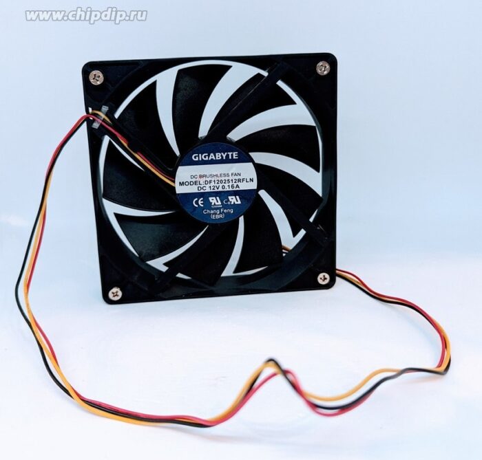 8022521770 Вентилятор GIGABYTE DF1202512RFLN DC 12V 0.16A 120x25 3pin () Hirschmann — изображение 2