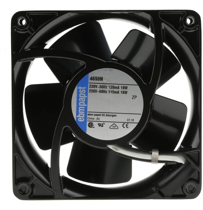 8006154167 4658N, Fan Tubeaxial 230VAC Square - 119mm L x 119mm H Ball 99.9 CFM (2.80m³/min) 2 Terminals Hirschmann — изображение 7