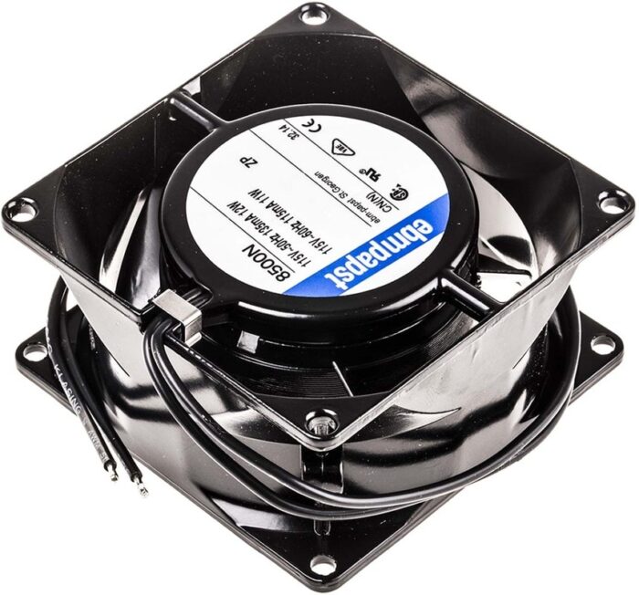 8005782876 8500N, Fan Tubeaxial 115VAC Square - 80mm L x 80mm H Sintec 35.9 CFM (1.01m³/min) 2 Wire Leads Hirschmann — изображение 6