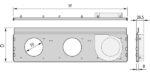8022604302 24572-407, 3 Fan Surface Fan Tray, 0.5U Hirschmann