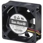 8005415211 109R0624S401, DC Fans Axial Fan, 60x60x25mm, 24VDC, 23CFM, 1.92W, 33dBA, Ball, 3 Lead Wire, Tach Hirschmann