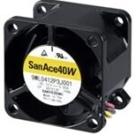 8002714936 9WP0412F6002, 9WP Series Axial Fan, 12 V dc, DC Operation, 11m³/h, 720mW, 60mA Max, IP68, 40 x 40 x 20mm Hirschmann