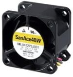 8002714936 9WP0412F6002, 9WP Series Axial Fan, 12 V dc, DC Operation, 11m³/h, 720mW, 60mA Max, IP68, 40 x 40 x 20mm Hirschmann