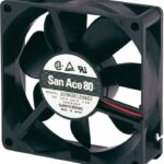 8007763898 109R0824S4D01, DC Fans Axial Fan, 80x80x25mm, 24VDC, 42.4CFM, 2.4W, 34dBA, 3 Wire, Lock Rotor Sensor Hirschmann