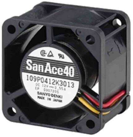 8004657718 109P0424R3013, DC Fans DC Axial Fan, 40x40x28mm, 24VDC, Groove for Lead, Tachometer Hirschmann