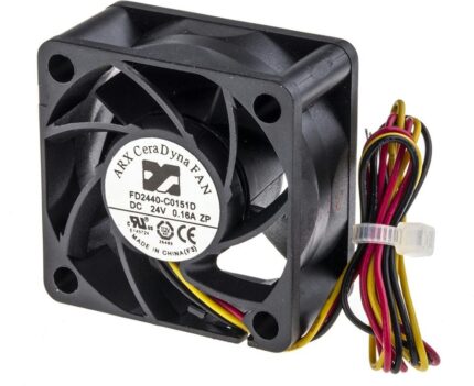 8002718720 FD2440-C0151D2AL, CeraDyna Series Axial Fan, 24 V dc, DC Operation, 21.6m³/h, 3.12W, 130mA Max, 40 x 40 x 20mm Hirschmann