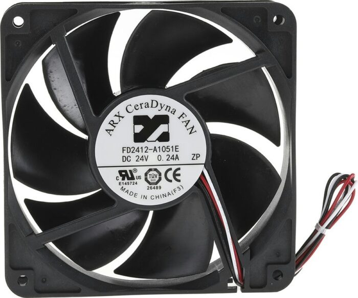 8002718726 FD2412-A1051E2AL, CeraDyna Series Axial Fan, 24 V dc, DC Operation, 180.8m³/h, 5.52W, 230mA Max, 120 x 120 x 25mm Hirschmann — изображение 4