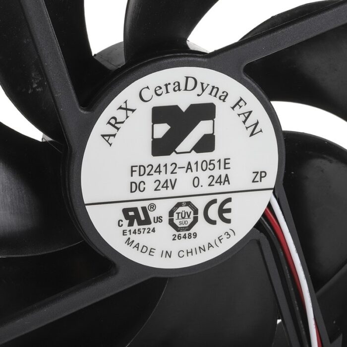 8002718726 FD2412-A1051E2AL, CeraDyna Series Axial Fan, 24 V dc, DC Operation, 180.8m³/h, 5.52W, 230mA Max, 120 x 120 x 25mm Hirschmann — изображение 5