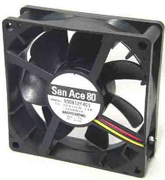 doc033553279 8005852496 9S0812F401, Fan Tubeaxial 12VDC Square - 80mm L x 80mm H Ball 32.8 CFM (0.918m³/min) 3 Wire Leads Hirschmann — изображение 1