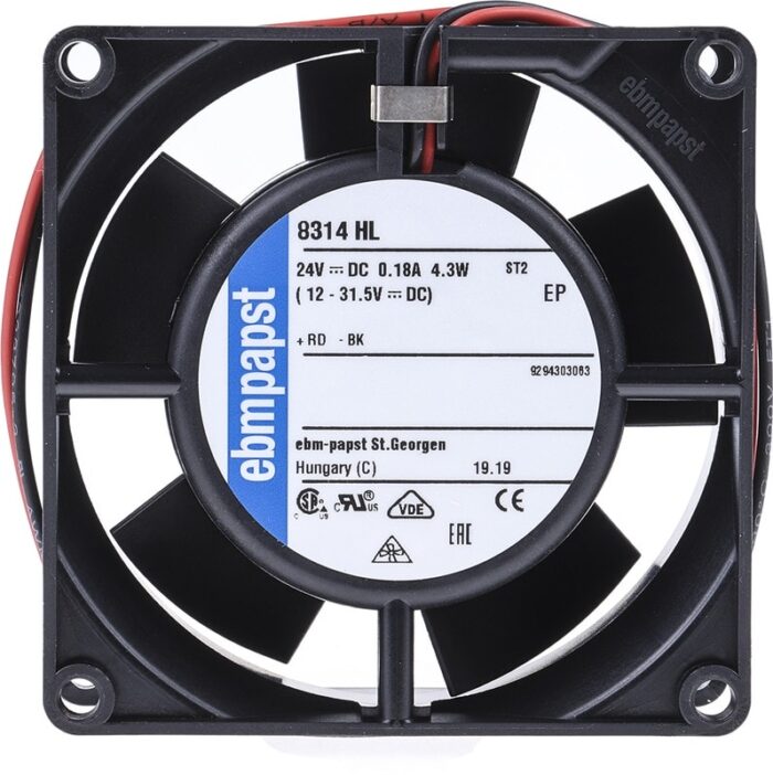 8035598074 Вентилятор Ebmpapst 8314HL 24V 4,3W 80x80x32 2pin () Hirschmann — изображение 6