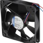 8006091199 4412FGL, Fan Tubeaxial 12VDC Square - 119mm L x 119mm H Sintec 55.0 CFM (1.54m³/min) 2 Wire Leads Hirschmann