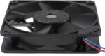 8006091199 4412FGL, Fan Tubeaxial 12VDC Square - 119mm L x 119mm H Sintec 55.0 CFM (1.54m³/min) 2 Wire Leads Hirschmann — изображение 7