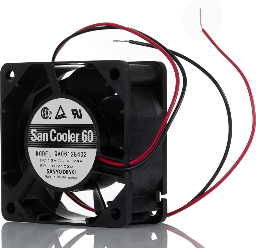 doc033642178 8003103144 9A0612G402, 9A Series Axial Fan, 12 V dc, DC Operation, 27.6cfm, 2.88W, 240mA Max, 60 x 60 x 25mm Hirschmann — изображение 1