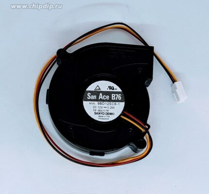 8023292143 Вентилятор Sanyo Denki San Ace B76 9BD12SC6-1 12V DC 0.28A 76x20 3pin Hirschmann