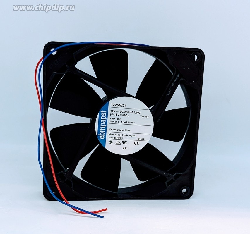 doc033648750 8008311120 Вентилятор Еbmpapst 1225N/24 12v DC 250mA 3W 2pin 120x25 Hirschmann — изображение 1