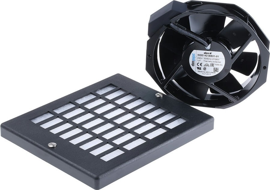 doc033676093 8002721802 W2E142-BB01-01-KR1, W2E142 Series Axial Fan Kit, 230 V ac, AC Operation, 330m³/h, 27W, 172 x 150 x 38mm Hirschmann — изображение 1