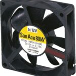 8002723447 9WP0912F401, San Ace 9WP Series Axial Fan, 12 V dc, DC Operation, 74.5m³/h, 1.68W, 140mA Max, IP68, 92 x 92 x 25mm Hirschmann