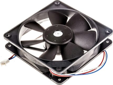 8337773930 4412F/2GL-489, DC Axial Fan, 12 V, Square, 119 mm, 25.4 mm, Ball Bearing, 54 CFM Hirschmann