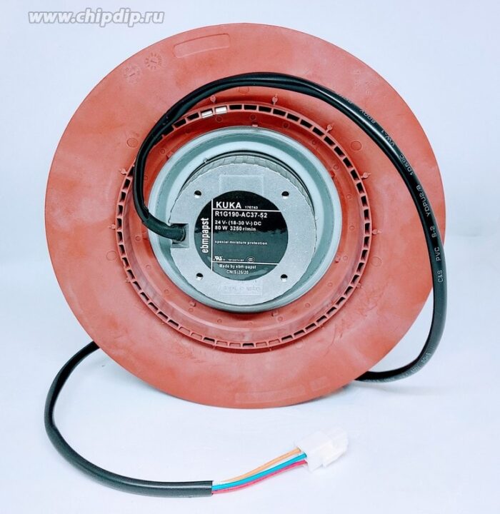 8016771132 Вентилятор Ebmpapst R1G190-AC37-52 24V DC 80W 3250r/min 4pin Hirschmann — изображение 4