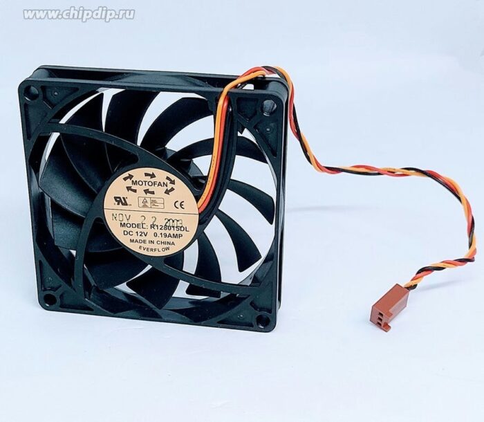 8022439371 Вентилятор MOTOFAN R128015DL DC 12V 0.19A 80x15 3pin Hirschmann — изображение 2