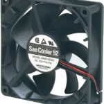 8033905578 9A0912G4021, Fan Tubeaxial 12VDC Square - 92mm L x 92mm H Ball 62.1 CFM (1.74m³/min) 2 Wire Leads Hirschmann