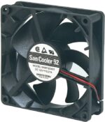 8033905578 9A0912G4021, Fan Tubeaxial 12VDC Square - 92mm L x 92mm H Ball 62.1 CFM (1.74m³/min) 2 Wire Leads Hirschmann