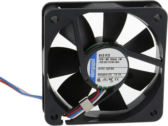 8006854561 612F/2, Fan Tubeaxial 12VDC Square - 60mm L x 60mm H Sintec 17.1 CFM (0.479m³/min) 3 Wire Leads Hirschmann — изображение 6