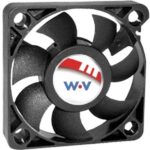 8022209179 DC0501012H2B-2T0, DC Fans Fan, 50x10mm, 12VDC, 12.7CFM, 1.2W, 0.1A, 35dBA, 2Ball Bearing, 2 Leads Hirschmann