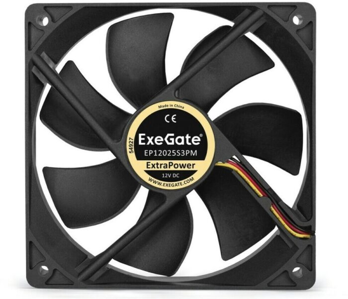 9001543582 EP12025S3PM, Вентилятор 12В DC ExtraPower, 120x120x25 мм, Sleeve bearing, 3pin+Molex,1800RPM, 28dBA Hirschmann — изображение 5