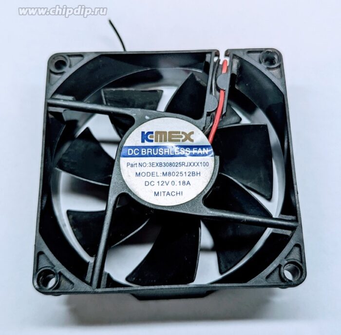 8017873845 Вентилятор Mitachi M802512BH 80x25mm 12V 0.19A () Hirschmann — изображение 2