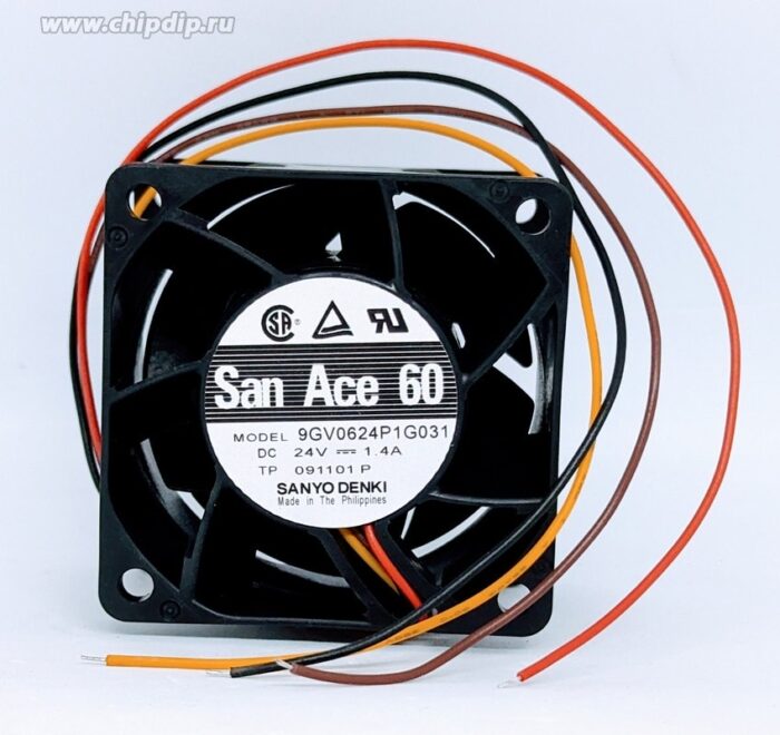 8040441868 Вентилятор Sanyo Denki San Ace 60 9GV0624P1G031 DC 24V 1.4A 60X38 4pin () Hirschmann — изображение 3