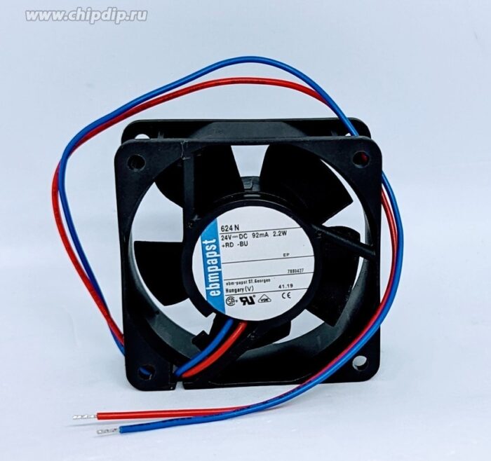 8017105793 Вентилятор Ebmpapst 624N 24v 0,092A 60x25 2pin () Hirschmann — изображение 8