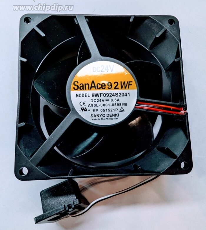 8017873674 Вентилятор SanAce 92WF 9WF0924S2041 A90L-0001-0598#B 90x32 3 pin разъем Fanuc 24v 0.5a () Hirschmann — изображение 2