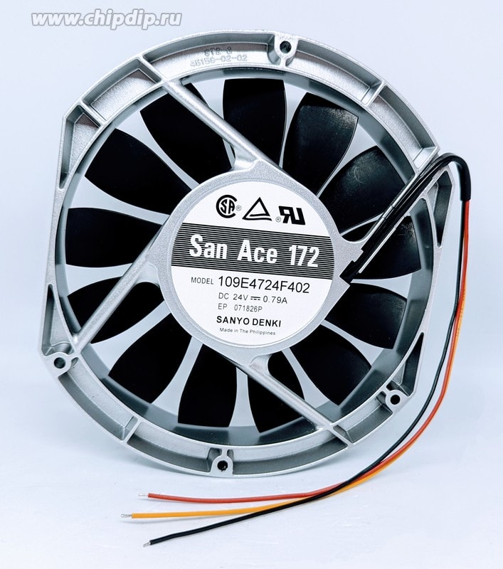 doc034134995 8023527471 Вентилятор Sanyo Denki San Ace 172 109E4724F402 DC 24V 0.79A 172x150x25 3pin Hirschmann — изображение 1