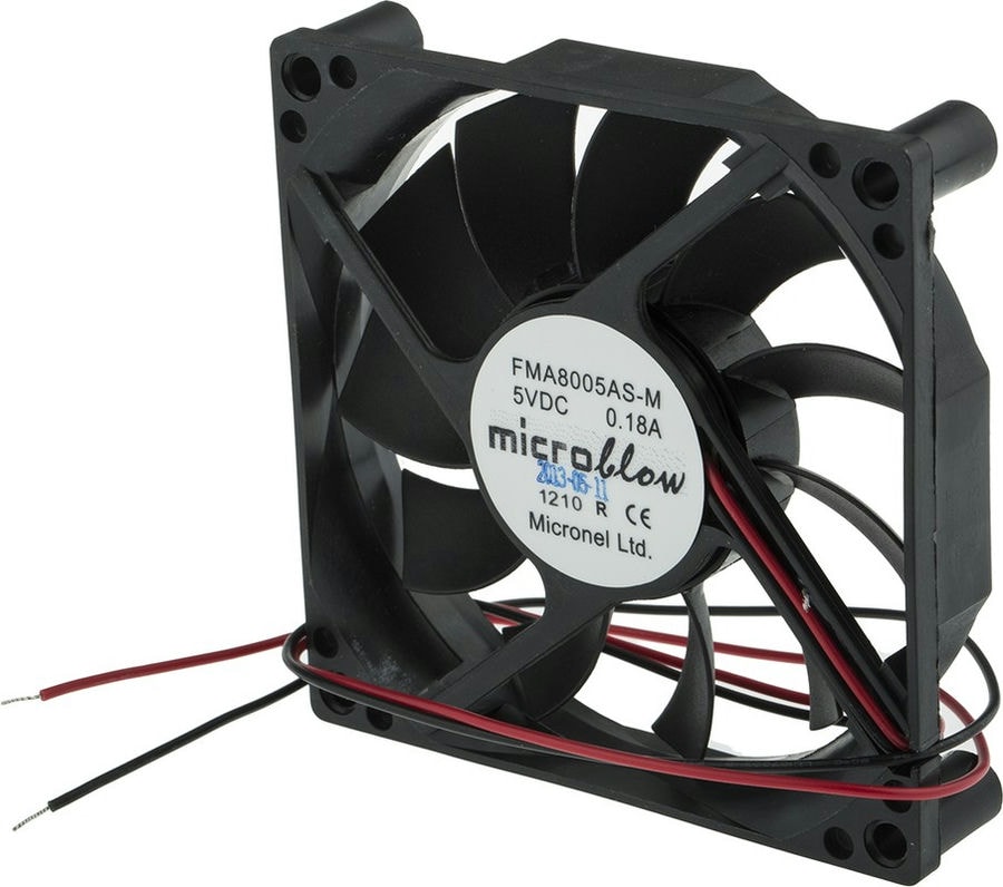 doc034281519 8002718582 FMA8005AS-M, FMA Series Axial Fan, 5 V dc, DC Operation, 36m³/h, 1.25W, 180mA Max, 80 x 80 x 16mm Hirschmann — изображение 1