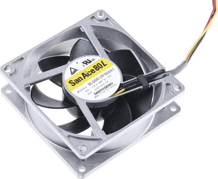 8007834711 9LG0812P4G001, DC Fans Axial, 80x80x25mm, 12VDC, 0.3mmAq, Ribless, Long Life 180Khr, 4xWire, Tach/PWM Hirschmann — изображение 2