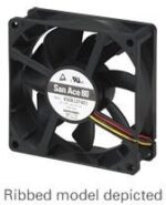 8006920157 9S0812M4011, Fan Tubeaxial 12VDC Square - 80mm L x 80mm H Ball 29.3 CFM (0.820m³/min) 3 Wire Leads Hirschmann
