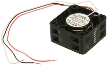 8018648325 04020VA-24L-AL-00, DC Fans DC Tubeaxial Fan, 40x40x20mm, 24VDC, 7.4CFM, Rib, Ball, 3 Wire, Lock Sensor Hirschmann