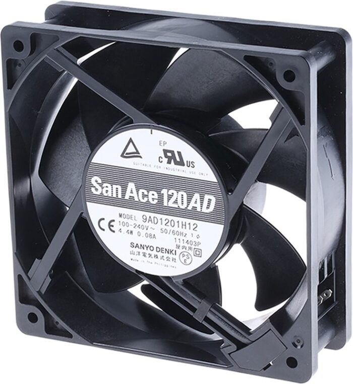 8006476025 9AD1201H12, EC Fans AC, DC Axial Fan, 120x120x38mm, 100-240VAC, 84Pa, Ribbed, Low Power, Long Life Hirschmann — изображение 3