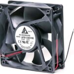 8004746901 AFB1248VHE-TP18, DC Fans Fan, 120x38mm, 48VDC, 190.48CFM, 14.88W, 0.31A, 55.5dBA, Ball, 4-Leads, Tach/PWM Hirschmann