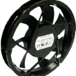 8005800989 AFB1512HH-A, Fan Tubeaxial 12VDC Rectangular/Rounded - 172mm L x 150mm H Ball 214.9 CFM (6.02m³/min) 2 Wire Leads Hirschmann