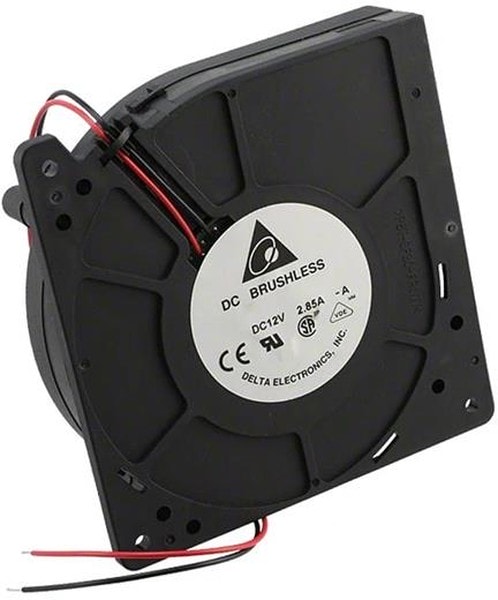 doc034771347 8006972332 BFB1212EH-A, Fan Blower 12VDC Square/Rounded - 120mm L x 120mm H Ball 54.9 CFM (1.54m³/min) 2 Wire Leads Hirschmann — изображение 1