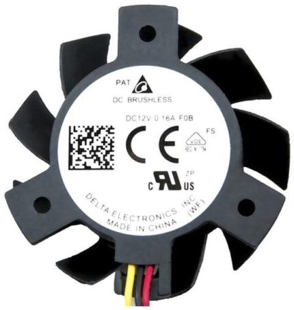 8006191858 ASB0412LA-A, Fan Tubeaxial 12VDC Square - 40mm L x 40mm H Sleeve 4.4 CFM (0.123m³/min) 2 Wire Leads Hirschmann